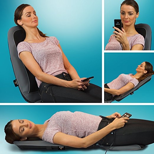 Portable back neck and shoulder massage cushion pad